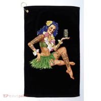 Hawaiian Pin Up Golf Towel thumb 0