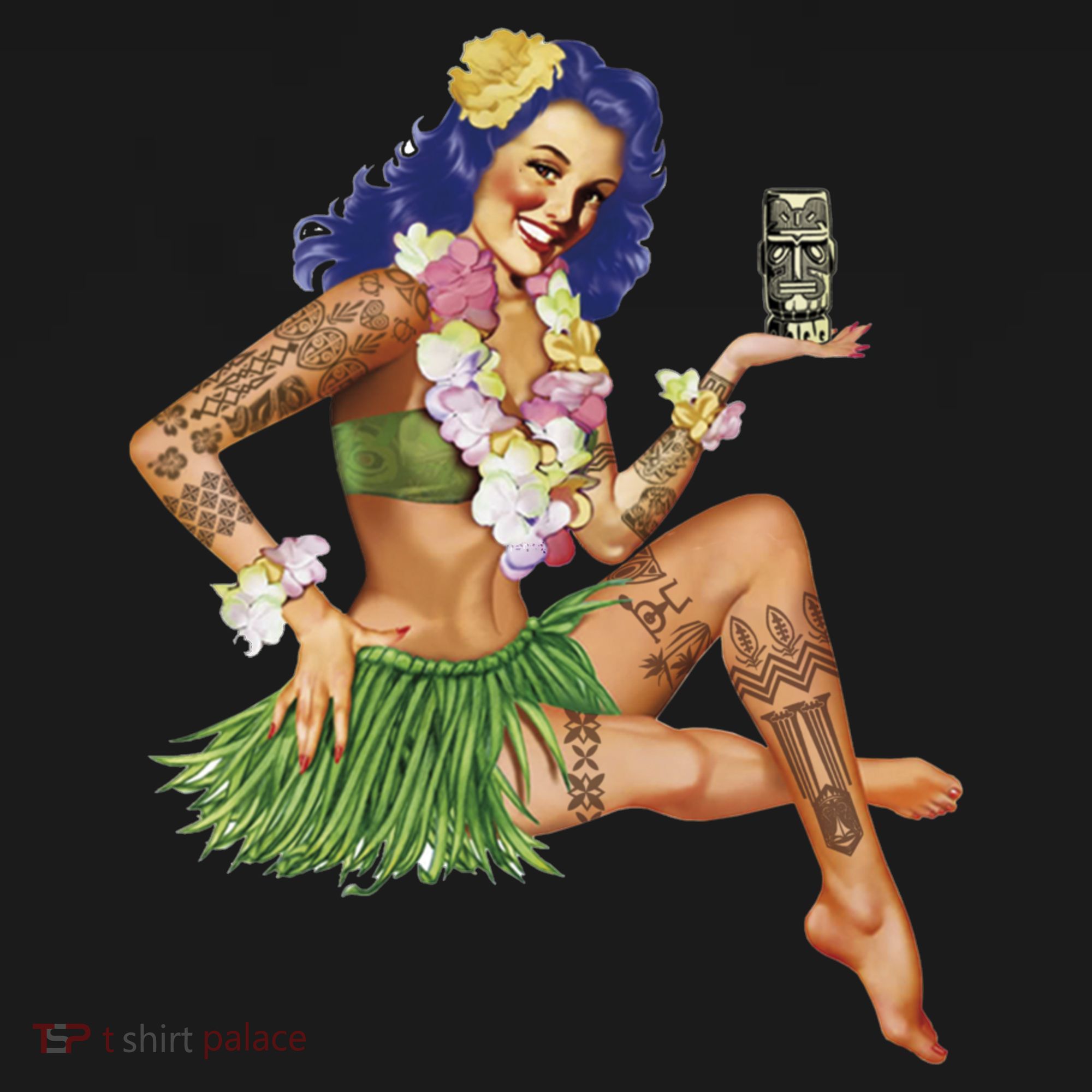 Hawaiian Pin Up Toddler T-Shirt