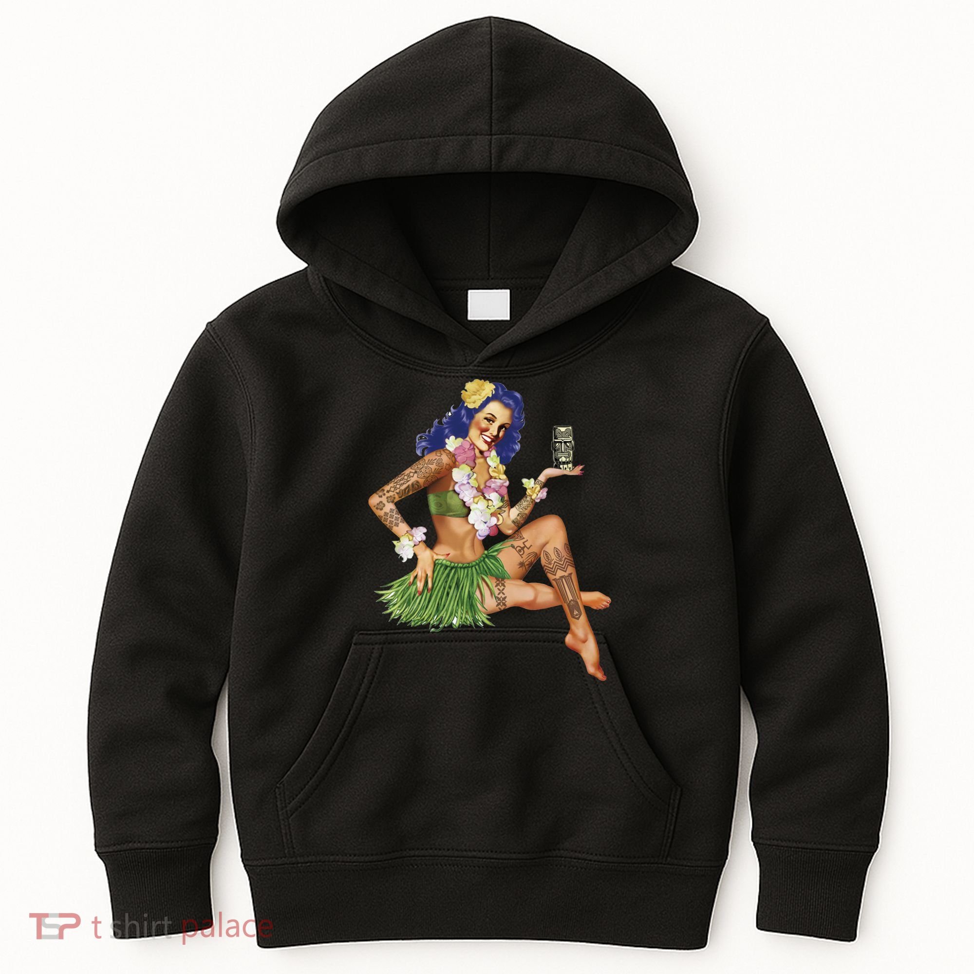 Hawaiian Pin Up Kids Hoodie