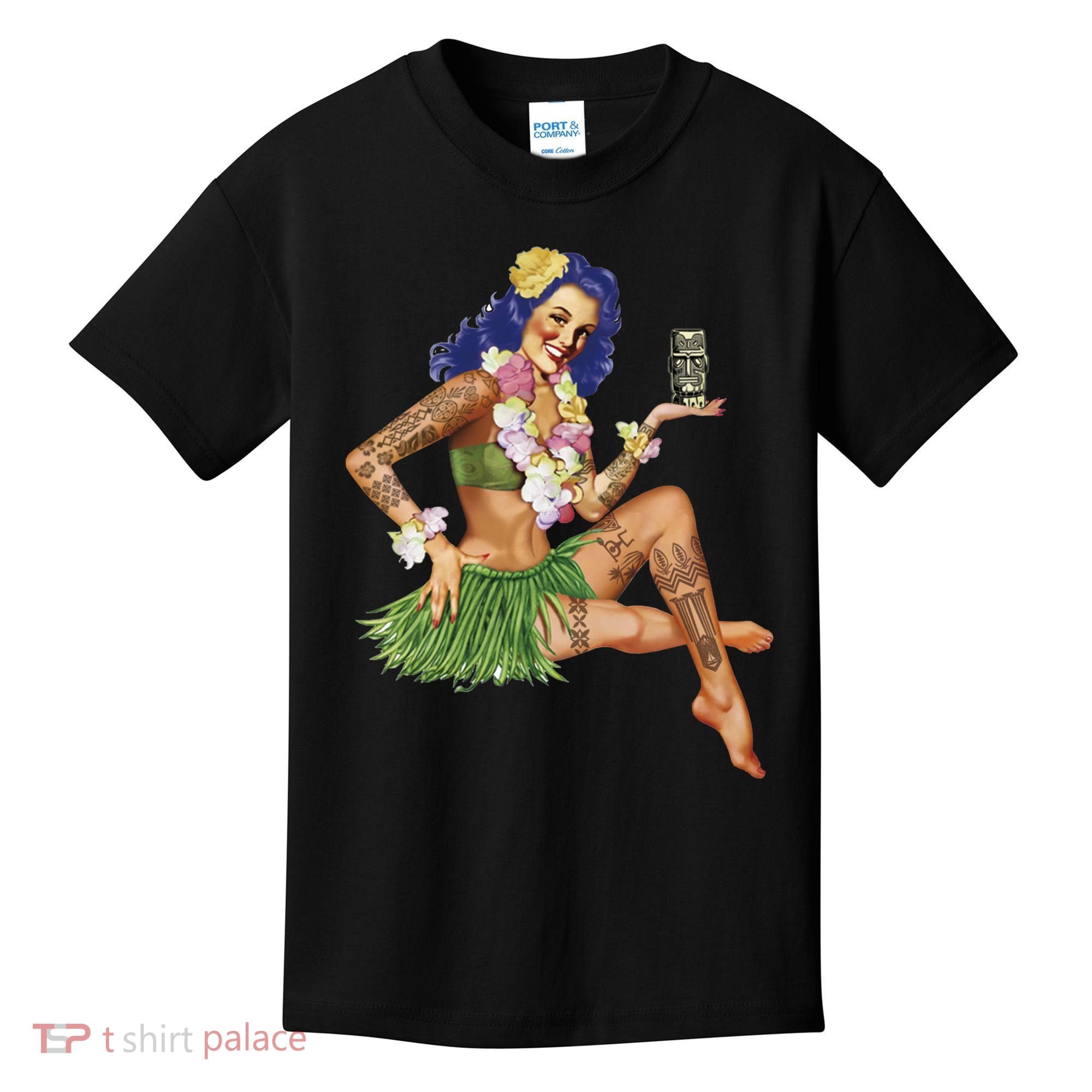 Hawaiian Pin Up Kids T-Shirt