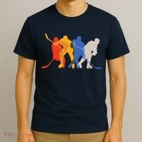 Hockey Players Vintage Retro Sports Gift T-Shirt thumb 3