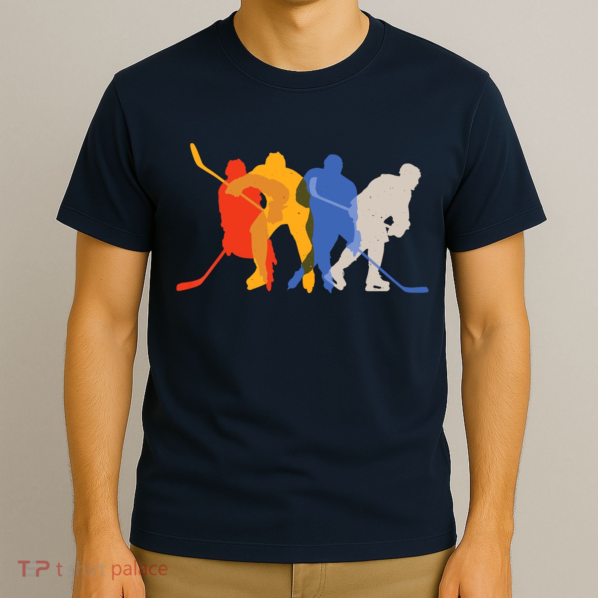 Hockey Players Vintage Retro Sports Gift T-Shirt