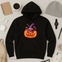 Halloween Pumpkin Witch Hoodie thumb 3