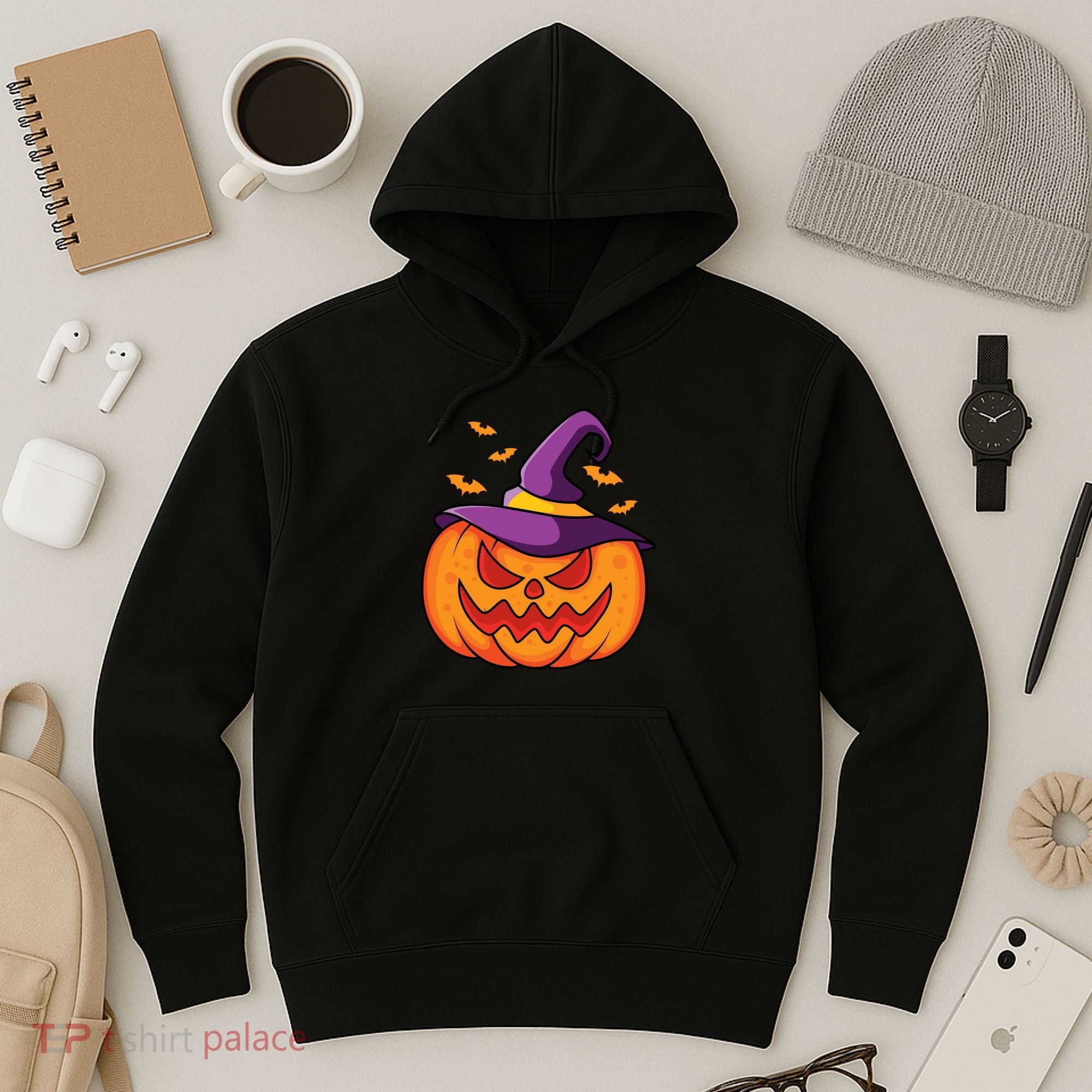Halloween Pumpkin Witch Hoodie