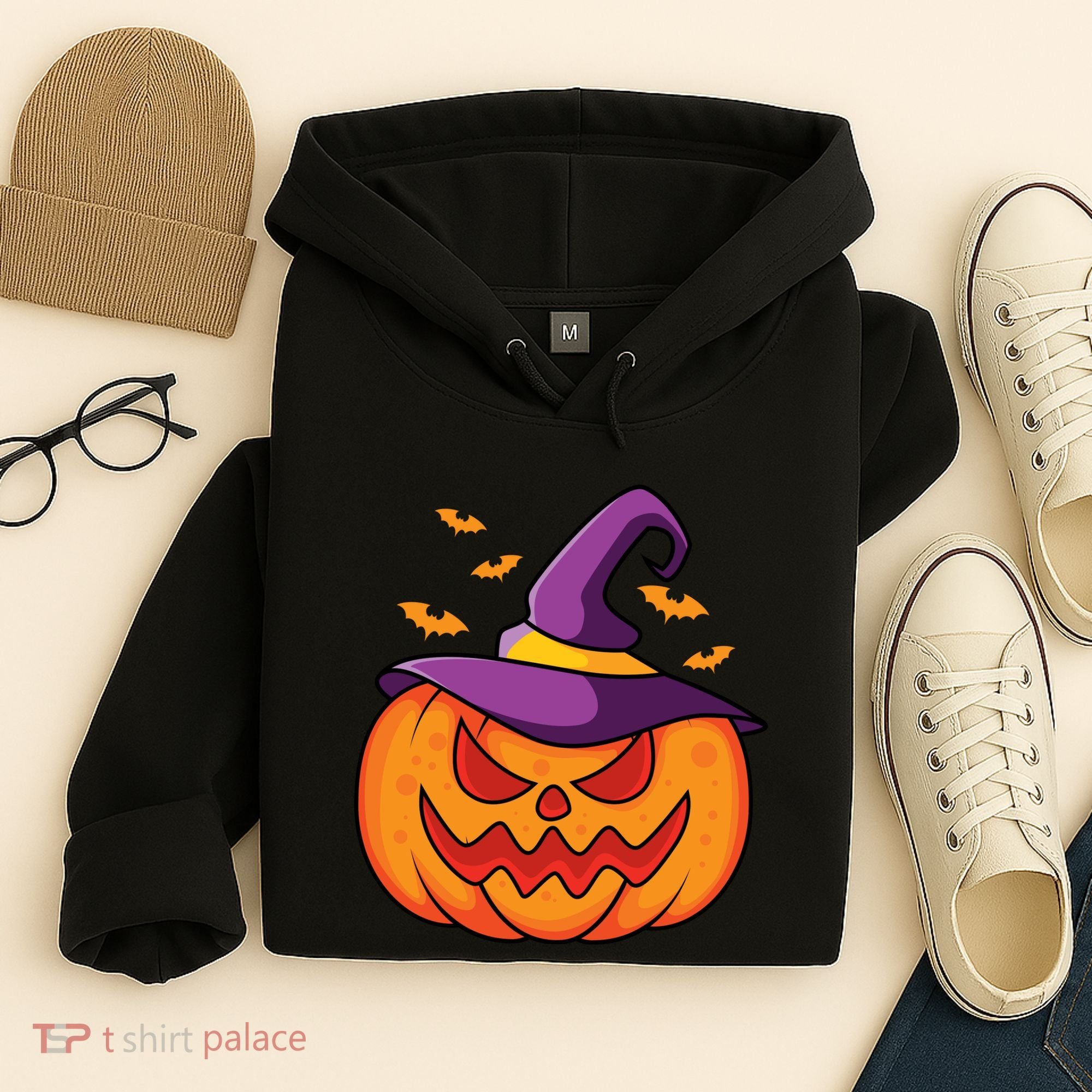 Halloween Pumpkin Witch Hoodie