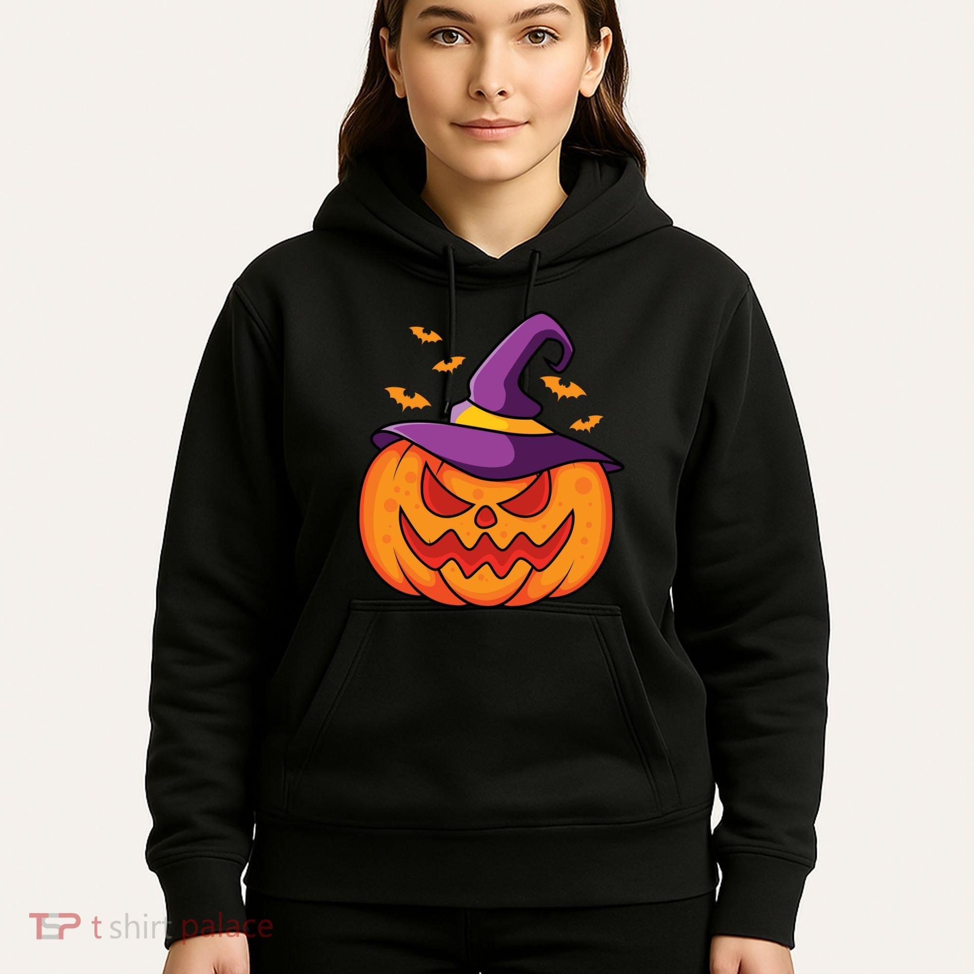 Halloween Pumpkin Witch Hoodie