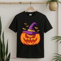 Halloween Pumpkin Witch T-Shirt thumb 2