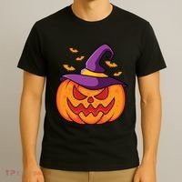 Halloween Pumpkin Witch T-Shirt thumb 3