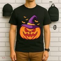 Halloween Pumpkin Witch T-Shirt thumb 6