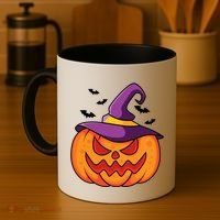 Halloween Pumpkin Witch Coffee Mug thumb 4