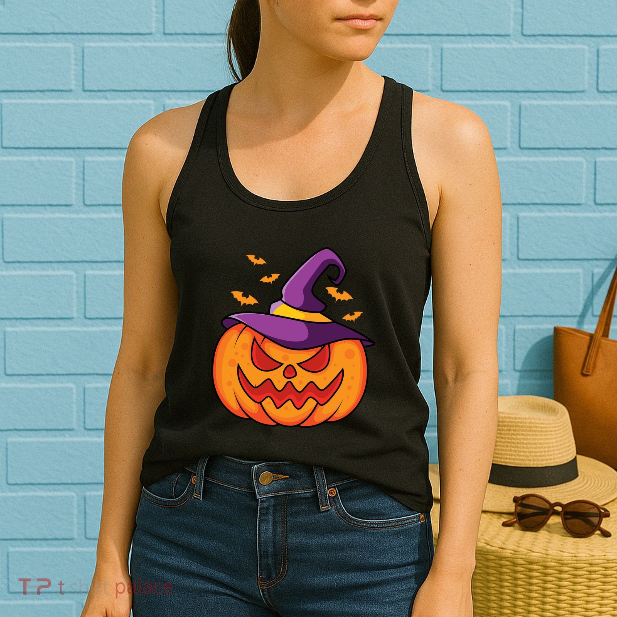 Halloween Pumpkin Witch Women's Tank Top