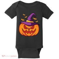 Halloween Pumpkin Witch Baby Bodysuit thumb 0