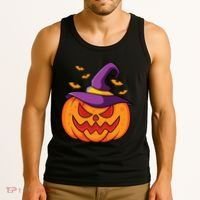 Halloween Pumpkin Witch Tank Top thumb 3