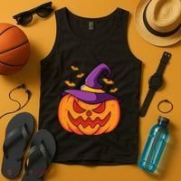 Halloween Pumpkin Witch Tank Top thumb 4