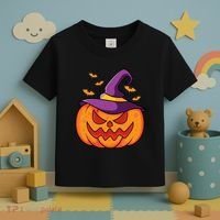 Halloween Pumpkin Witch Toddler T-Shirt thumb 3