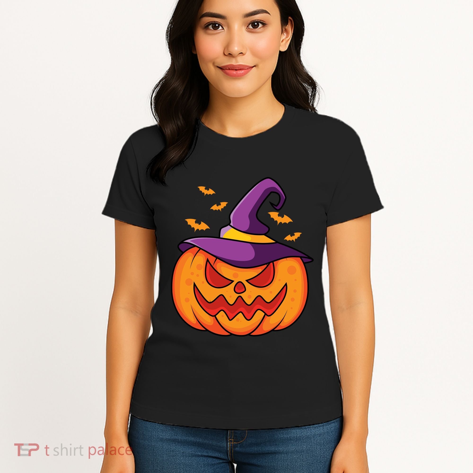 Halloween Pumpkin Witch Women's T-Shirt
