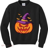 Halloween Pumpkin Witch Kids Sweatshirt thumb 0