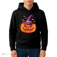 Halloween Pumpkin Witch Kids Hoodie thumb 4
