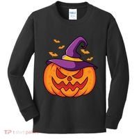 Halloween Pumpkin Witch Kids Long Sleeve Shirt thumb 0