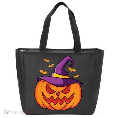Halloween Pumpkin Witch Tote Bag
