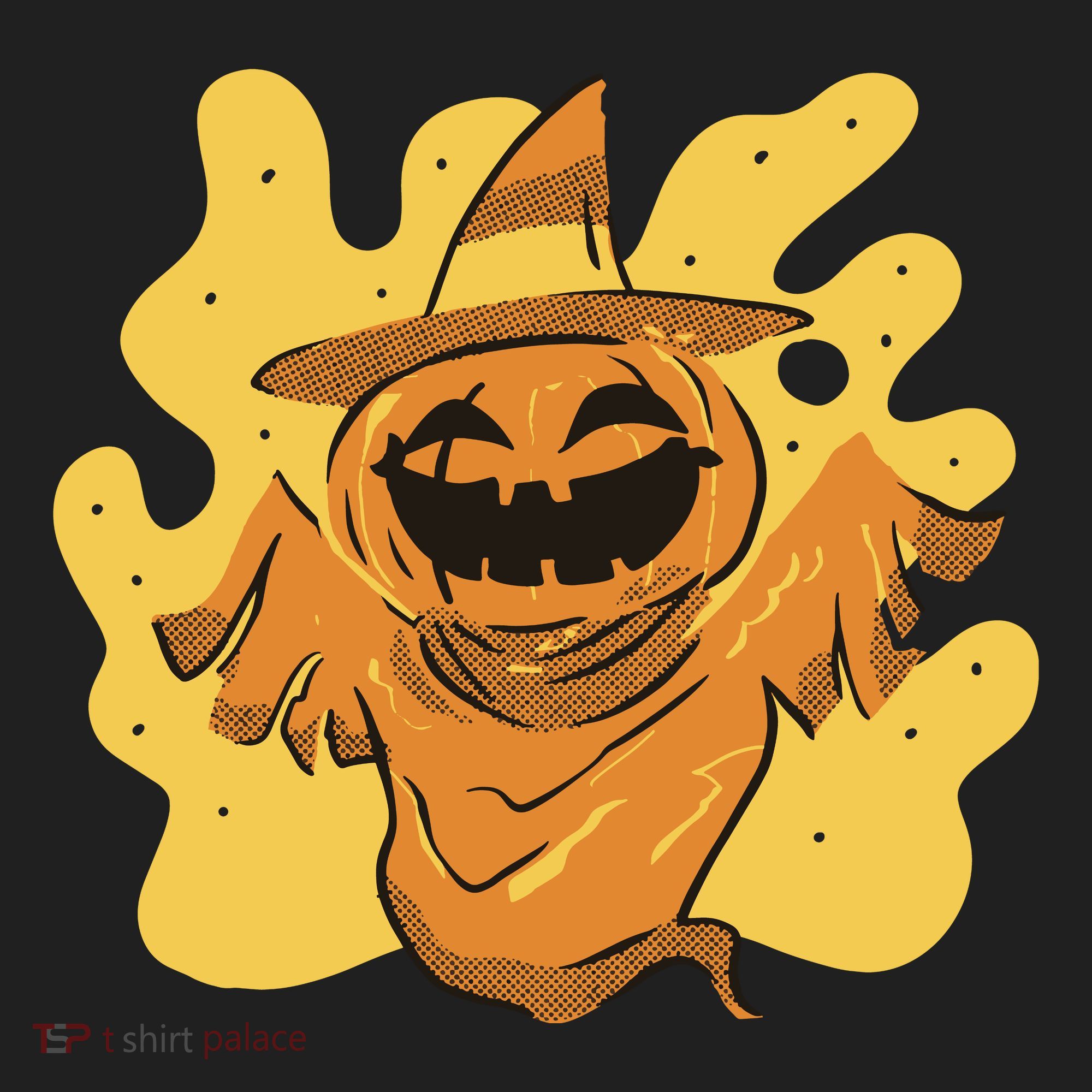 Halloween Pumpkin Witch Golf Towel
