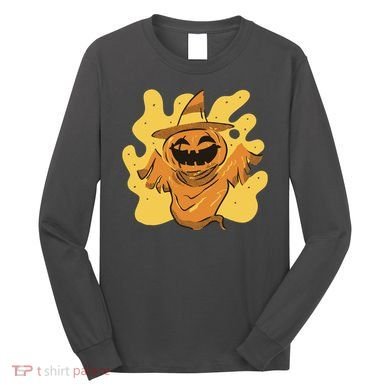 Halloween Pumpkin Witch Long Sleeve Shirt