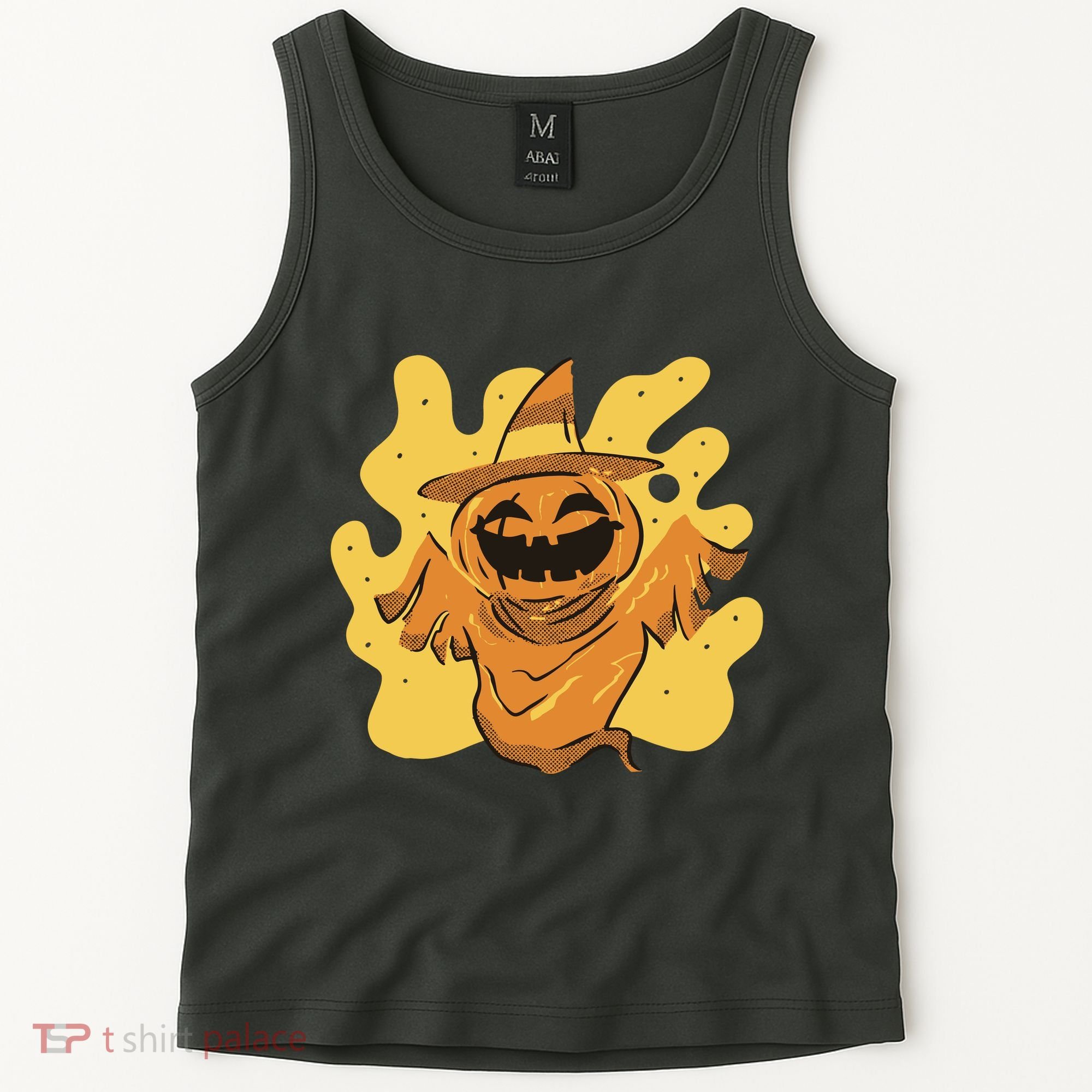 Halloween Pumpkin Witch Tank Top