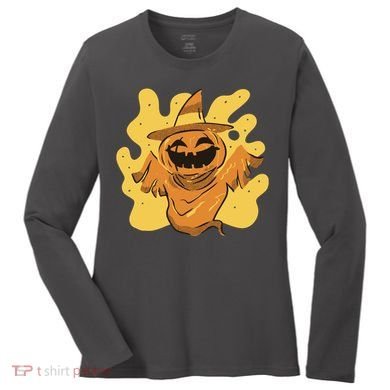 Halloween Pumpkin Witch Women's Long Sleeve Shirt
