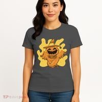 Halloween Pumpkin Witch Women's T-Shirt thumb 4