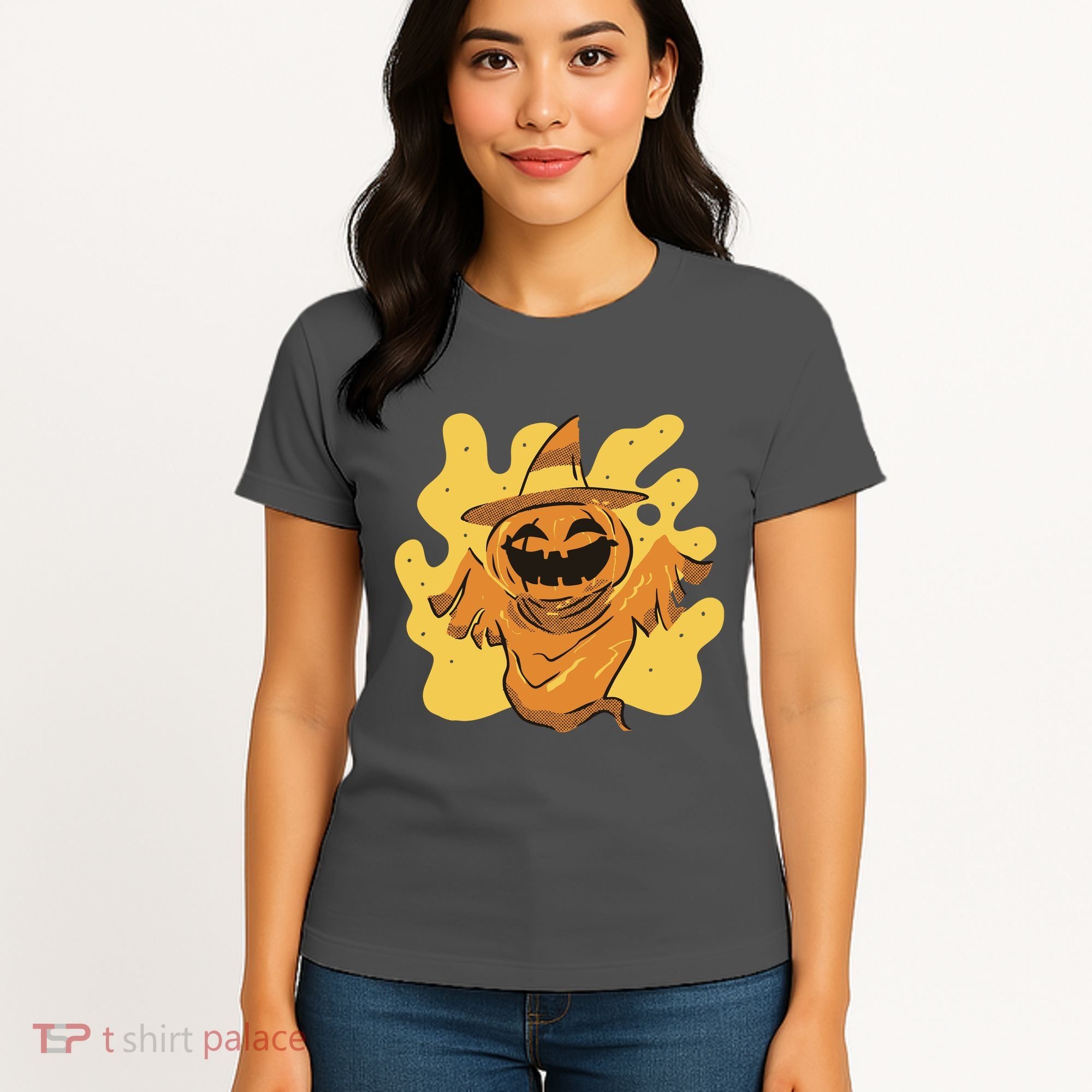 Halloween Pumpkin Witch Women's T-Shirt