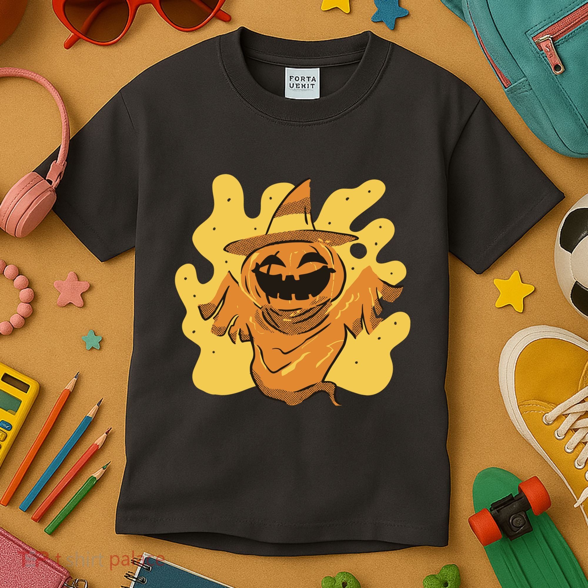 Halloween Pumpkin Witch Kids T-Shirt