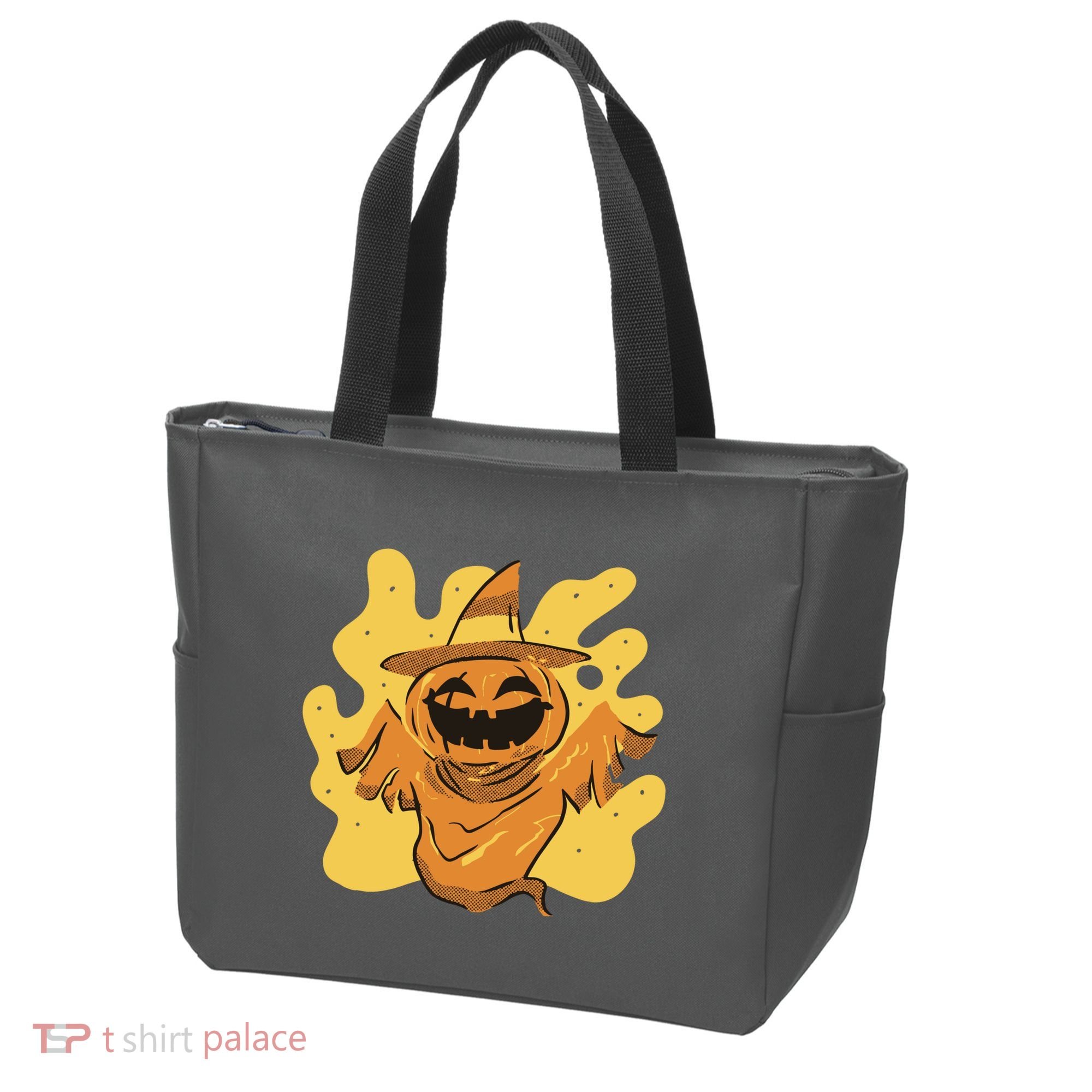 Halloween Pumpkin Witch Tote Bag