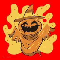 Halloween Pumpkin Witch Santa Hat thumb 1