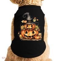 Halloween Pumpkin Witch Fall Autumn Illustration Doggie Tank thumb 0