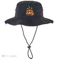 Halloween Pumpkin Witch Fall Autumn Illustration Bucket Hat thumb 0