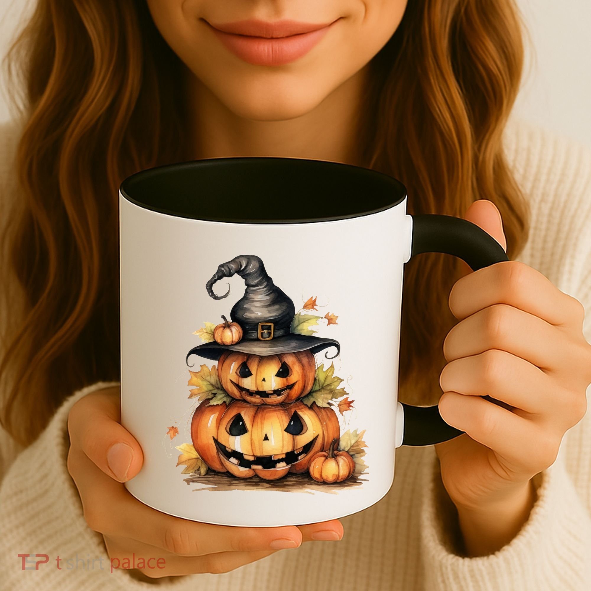 Halloween Pumpkin Witch Fall Autumn Illustration Coffee Mug