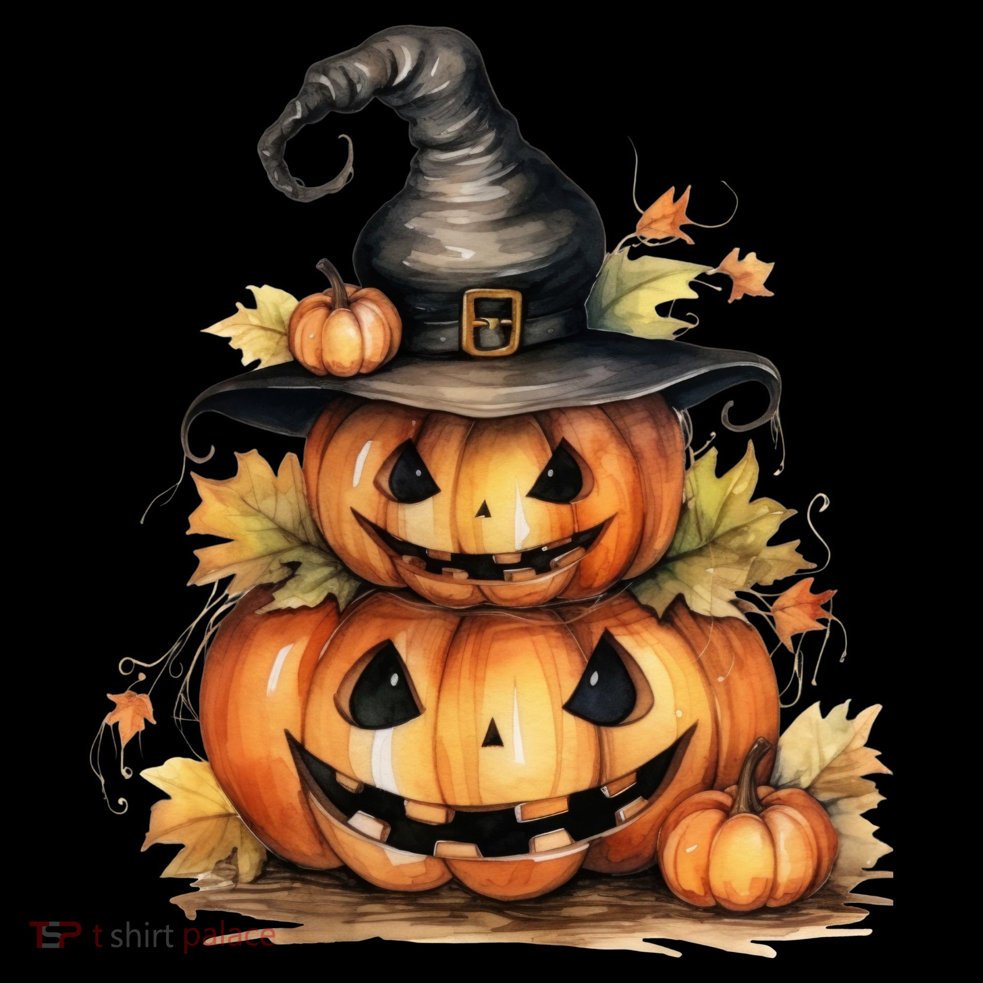 Halloween Pumpkin Witch Fall Autumn Illustration Women's Hoodie