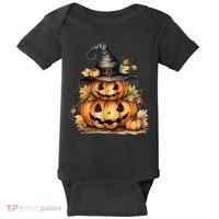 Halloween Pumpkin Witch Fall Autumn Illustration Baby Bodysuit thumb 0