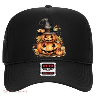 Halloween Pumpkin Witch Fall Autumn Illustration Hat