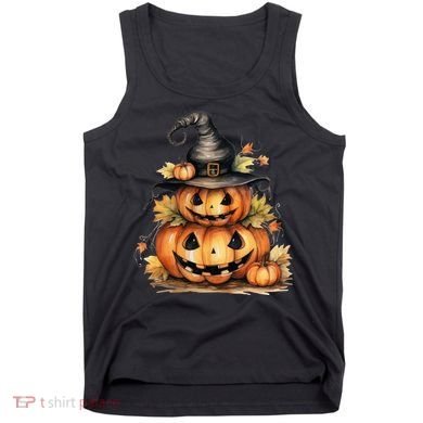Halloween Pumpkin Witch Fall Autumn Illustration Tank Top