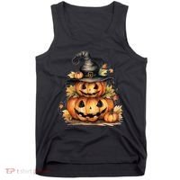 Halloween Pumpkin Witch Fall Autumn Illustration Tank Top thumb 0