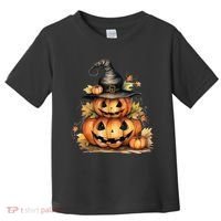Halloween Pumpkin Witch Fall Autumn Illustration Toddler T-Shirt thumb 0