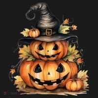 Halloween Pumpkin Witch Fall Autumn Illustration Visor thumb 3