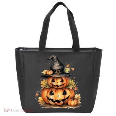 Halloween Pumpkin Witch Fall Autumn Illustration Tote Bag
