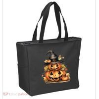 Halloween Pumpkin Witch Fall Autumn Illustration Tote Bag thumb 2
