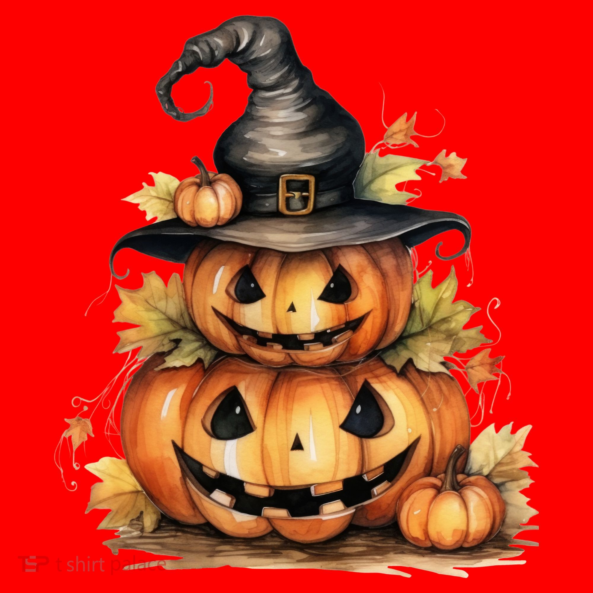 Halloween Pumpkin Witch Fall Autumn Illustration Santa Hat