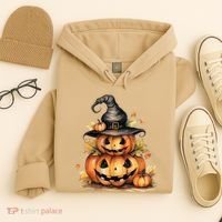 Halloween Pumpkin Witch Fall Autumn Illustration Hoodie thumb 4