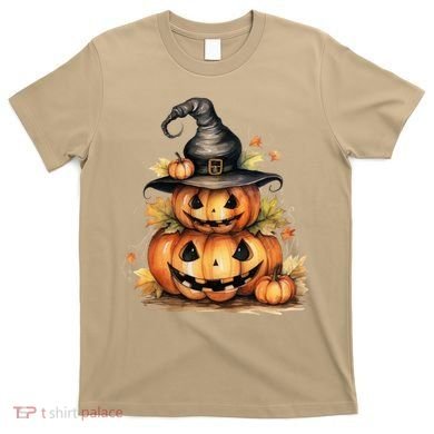 Halloween Pumpkin Witch Fall Autumn Illustration T-Shirt