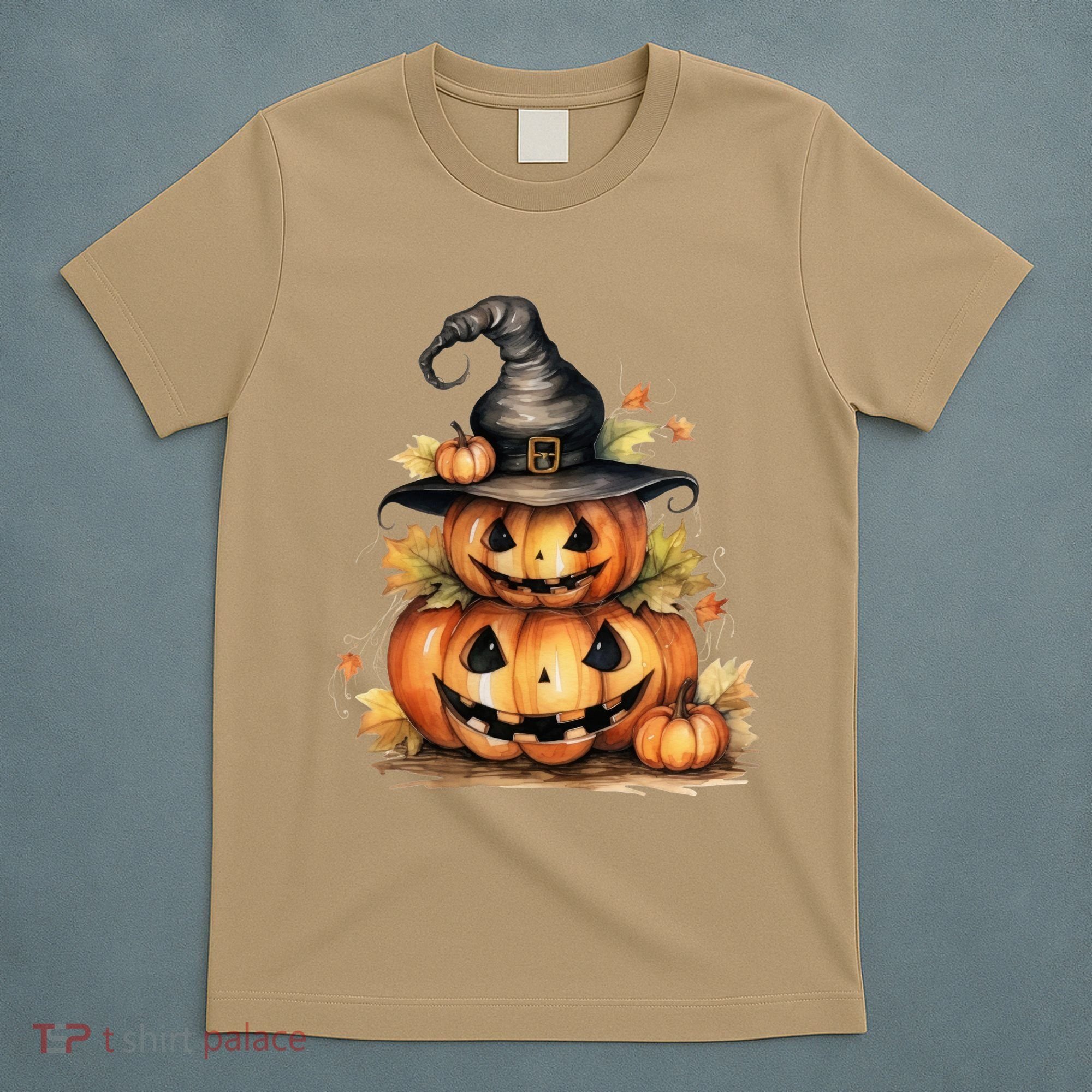 Halloween Pumpkin Witch Fall Autumn Illustration T-Shirt