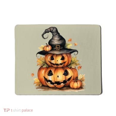 Halloween Pumpkin Witch Fall Autumn Illustration Mousepad
